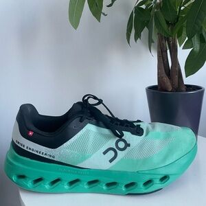 Men Size 12 On Cloudsurfer Next Mint/Black Running Shoes